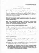 Proposals of the Georgian Side. Declaration on results of Georgian and Abkhaz sides meeting