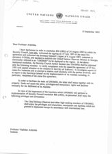 36. Letter from the Under-Secretary-General Department of peace-keeping operations Kofi A. Annan to the Vladislav Ardzinba (2)