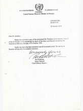 34. Letter to Ardzinba from Per Kallstrom Major General Chief Military Observer