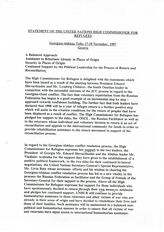 30. Заявление Верховного Комиссара ООН по делам беженцев, 17-19 ноября 1997 (На английском)