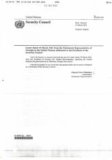 28. Письмо от 19.03.2001 от Постоянного представителя Грузии в ООН на имя президента Совета Безопасности S/2001/245  -  на английском и русском языках