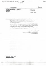 30. Письмо исполняющего обязанности Постоянного представителя Украины при Организации Объединенных Наций от 19 марта 2001 года на имя Генерального секретаря S/2001/247 - на английском и русском языках
