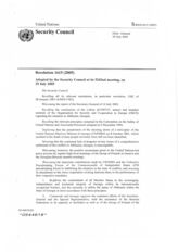 48. Резолюция 1615 (2005) Совета Безопасности ООН  на английском языке